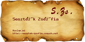 Seszták Zsófia névjegykártya